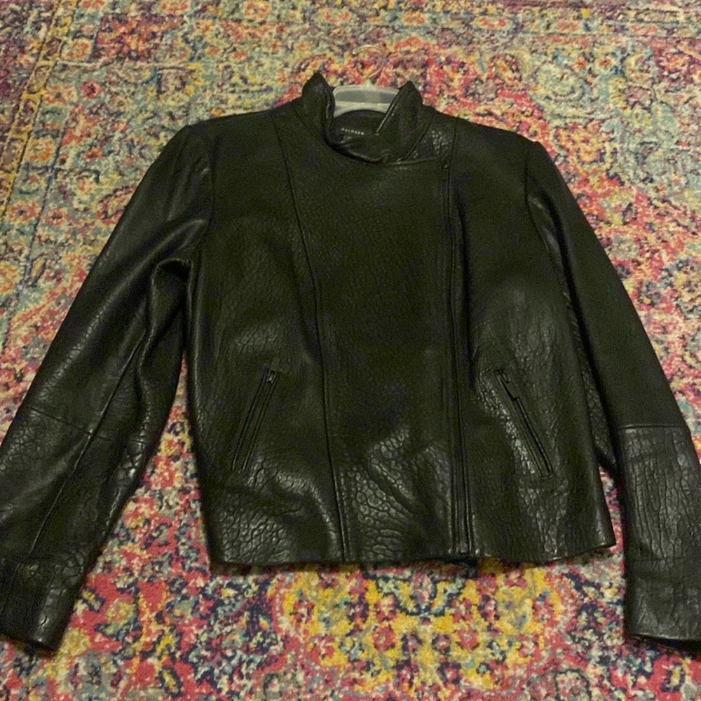 Halogen from Nordstrom Asymmetrical Leather Jacket
